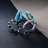 embruns océaniques | Sarcelle x Evergreen | Bracelet Verre Double Luciole